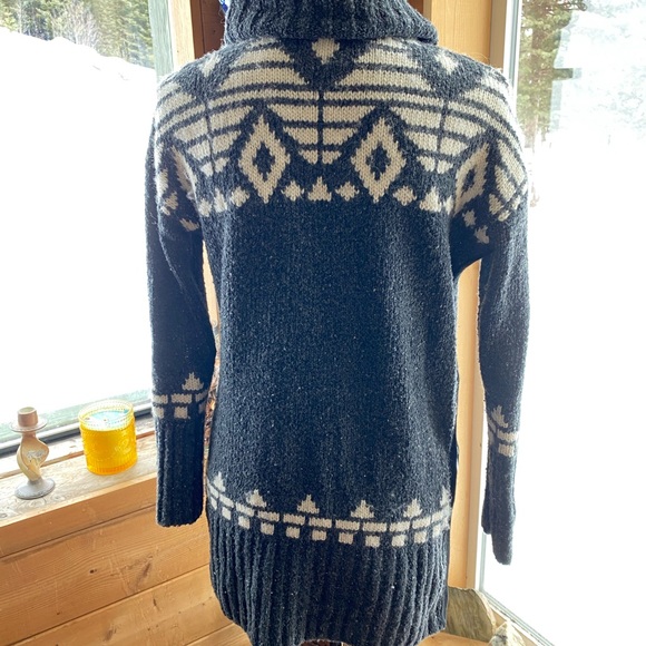 BANANA REPUBLIC Fair Isle WOOL/ALPACA COWL NECK SWEATER - Picture 6 of 7